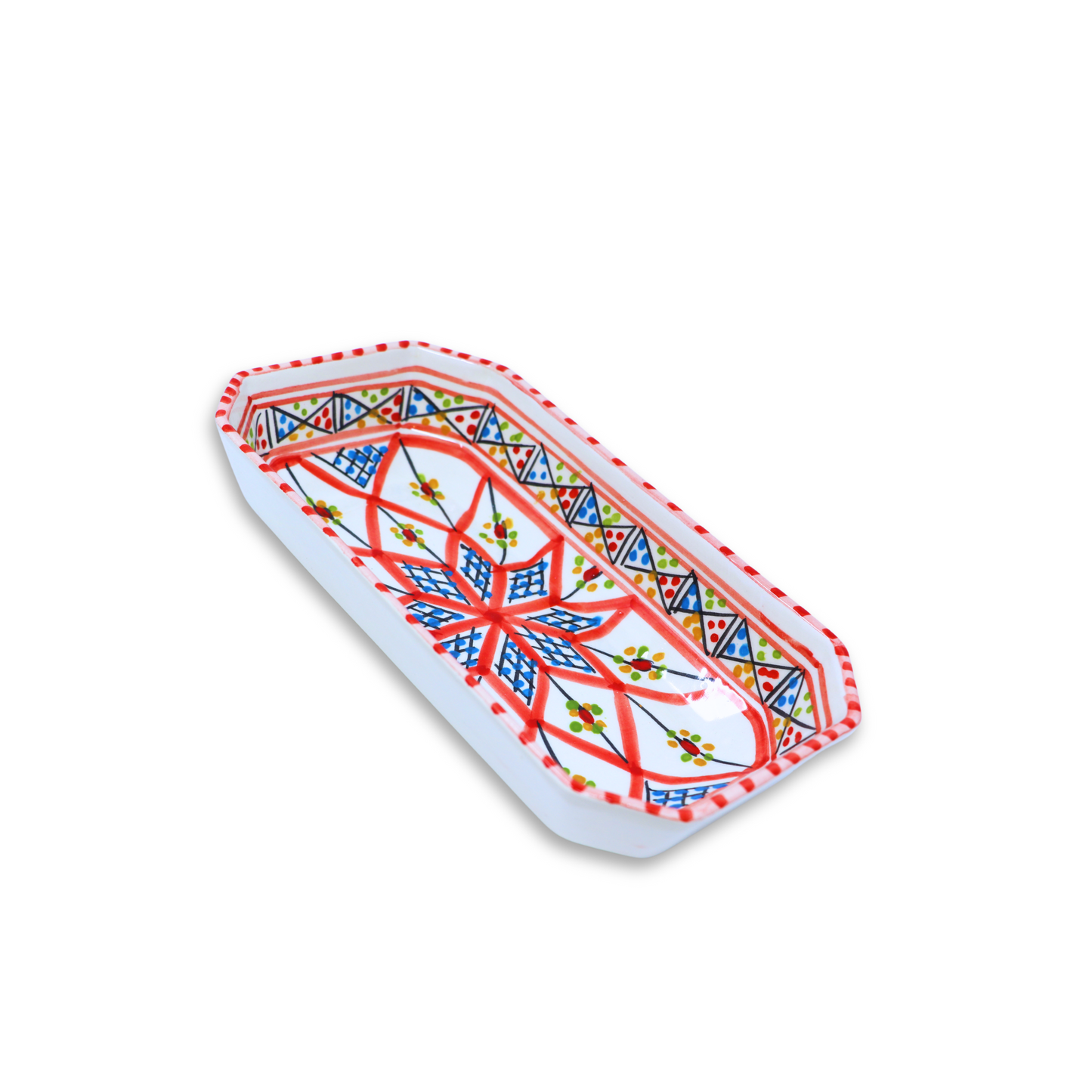 Handmade Ceramic Rectangle Platter, 20 cm