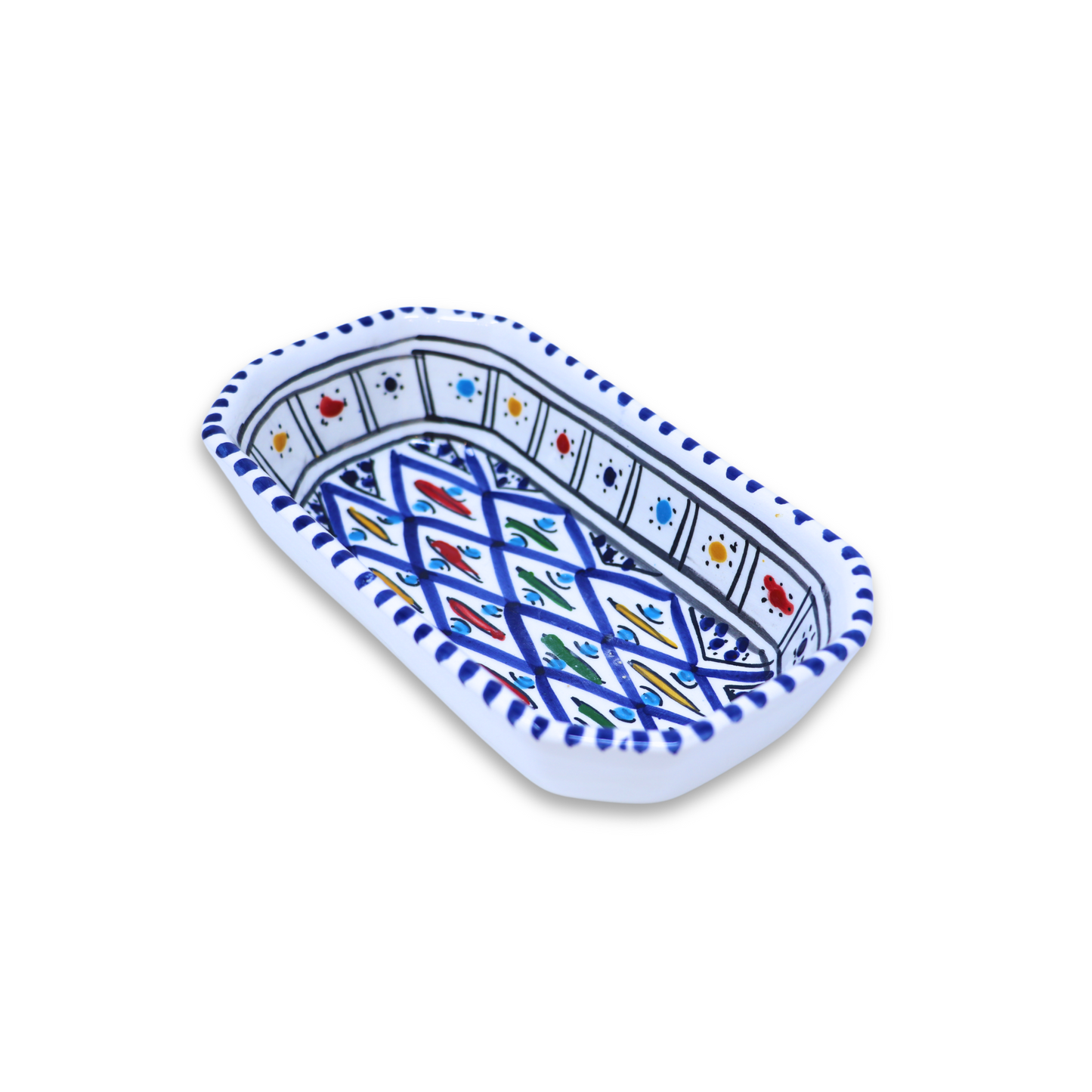 Handmade Ceramic Rectangle Platter, 20 cm