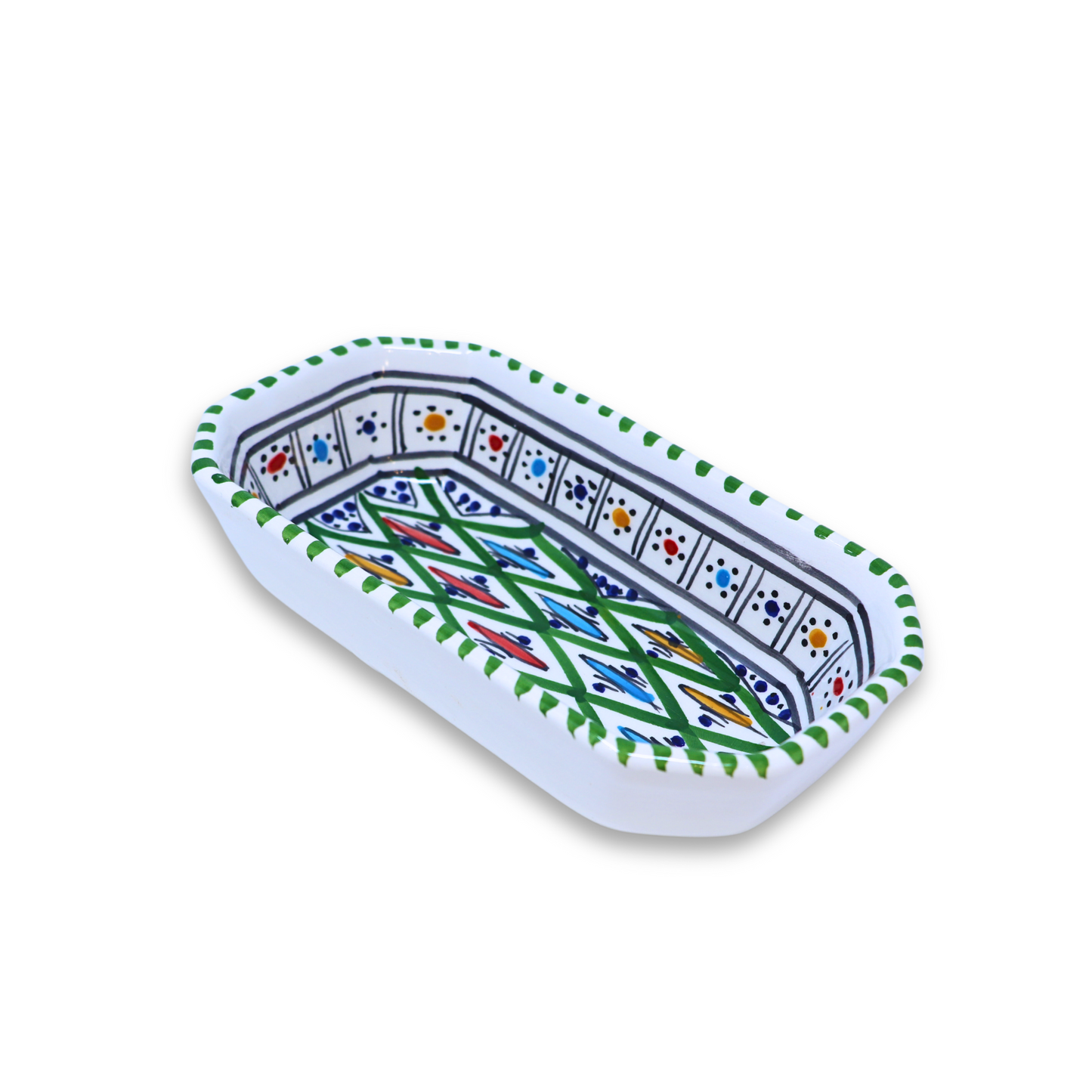 Handmade Ceramic Rectangle Platter, 20 cm