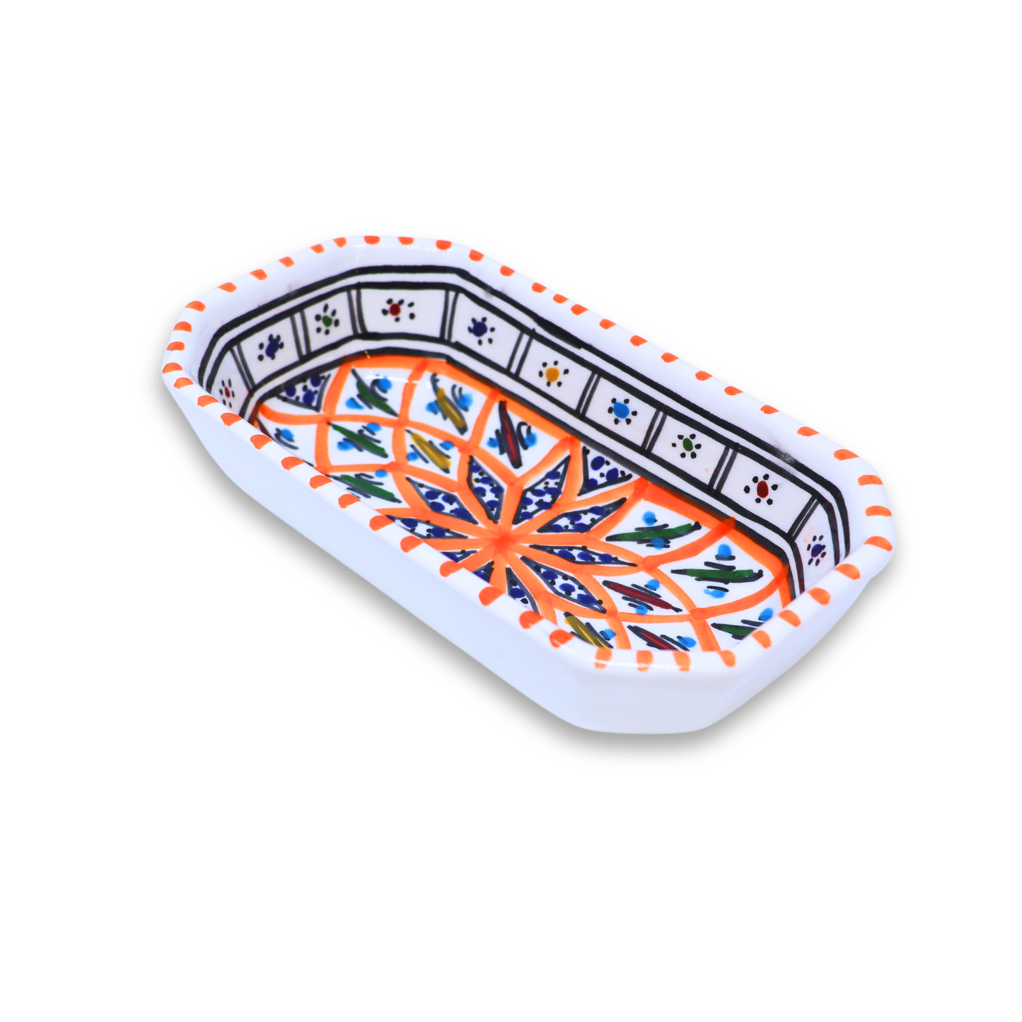 Handmade Ceramic Rectangle Platter, 20 cm
