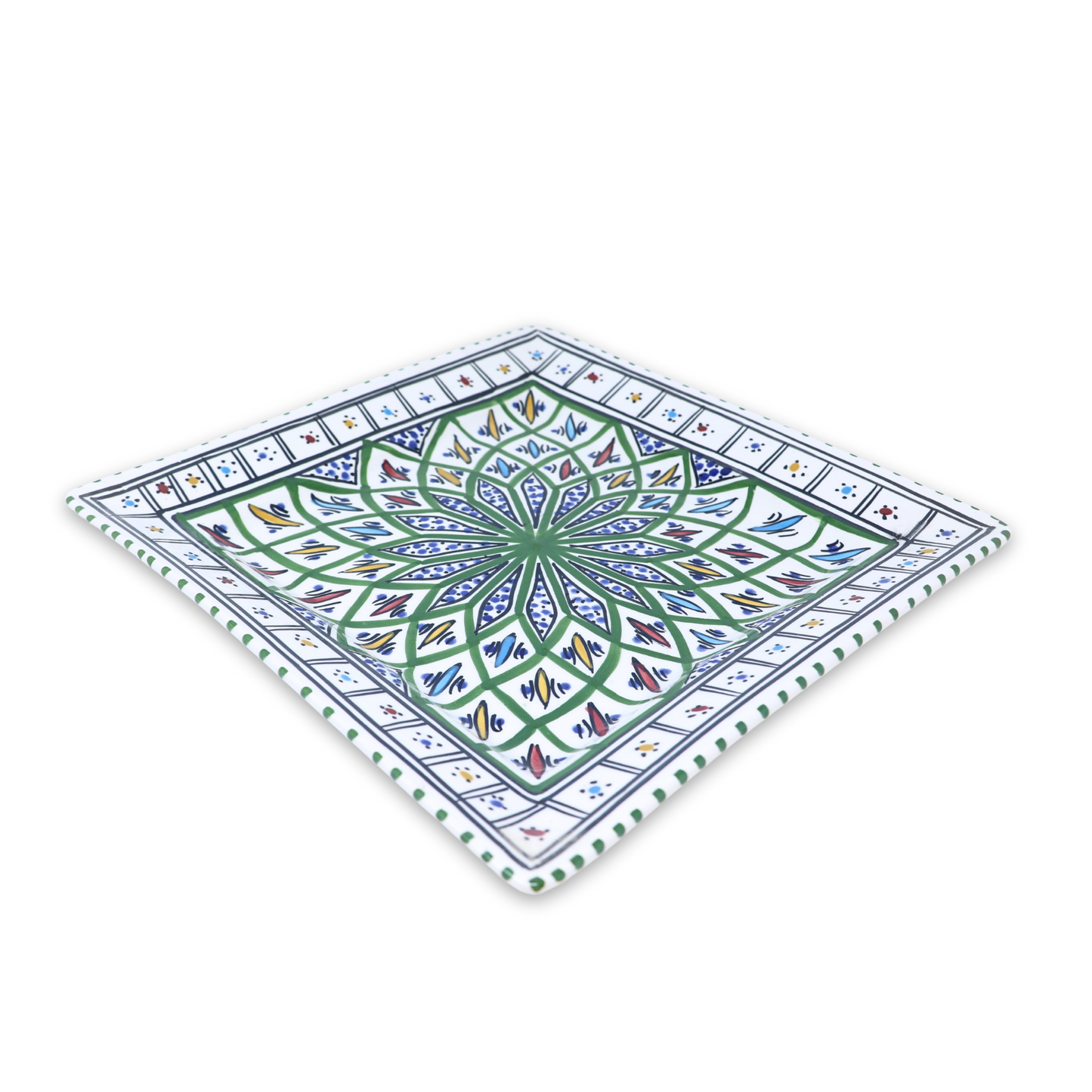 Handmade Ceramic Square Plate, 28 cm