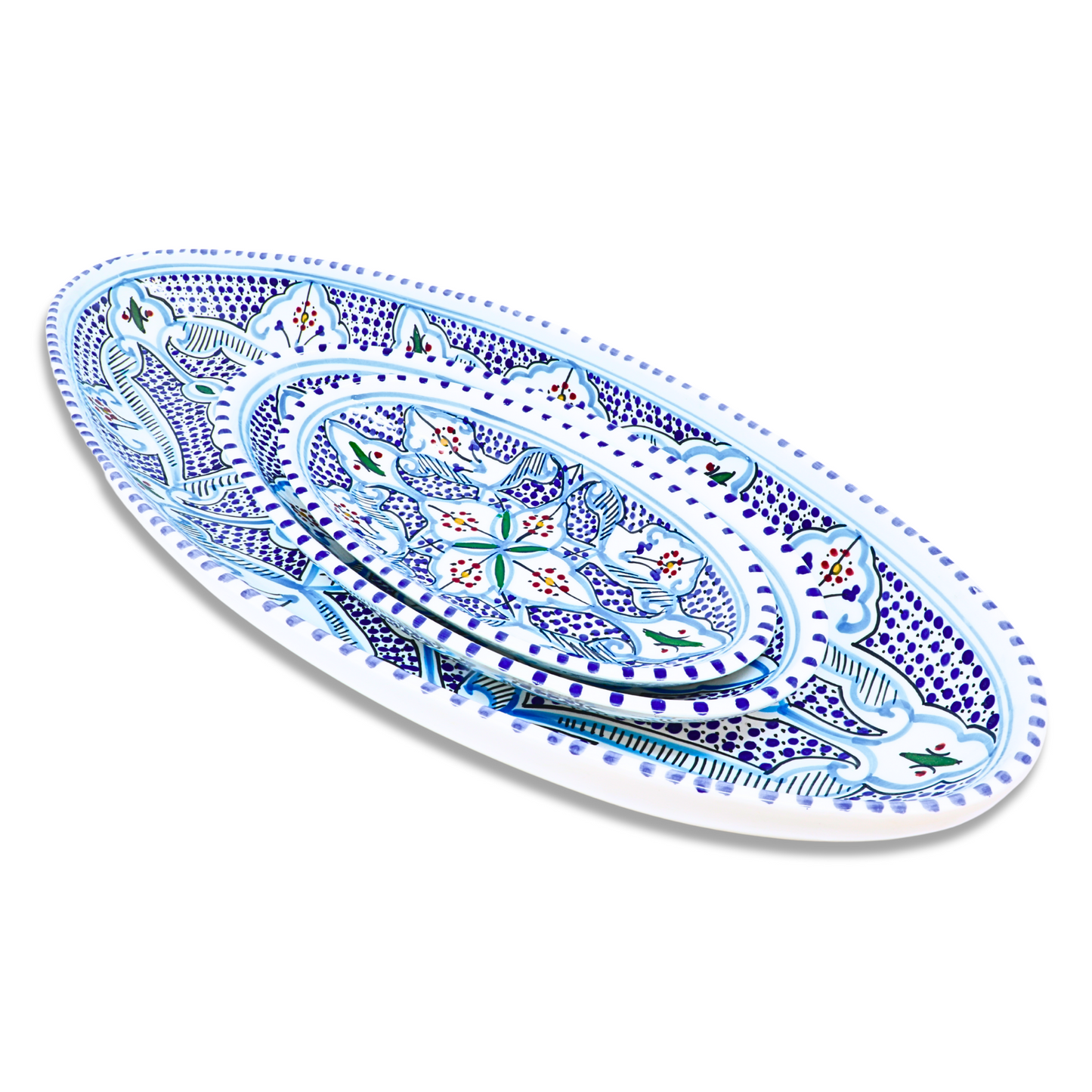 Handmade Ceramic Oval Platter, 20 cm