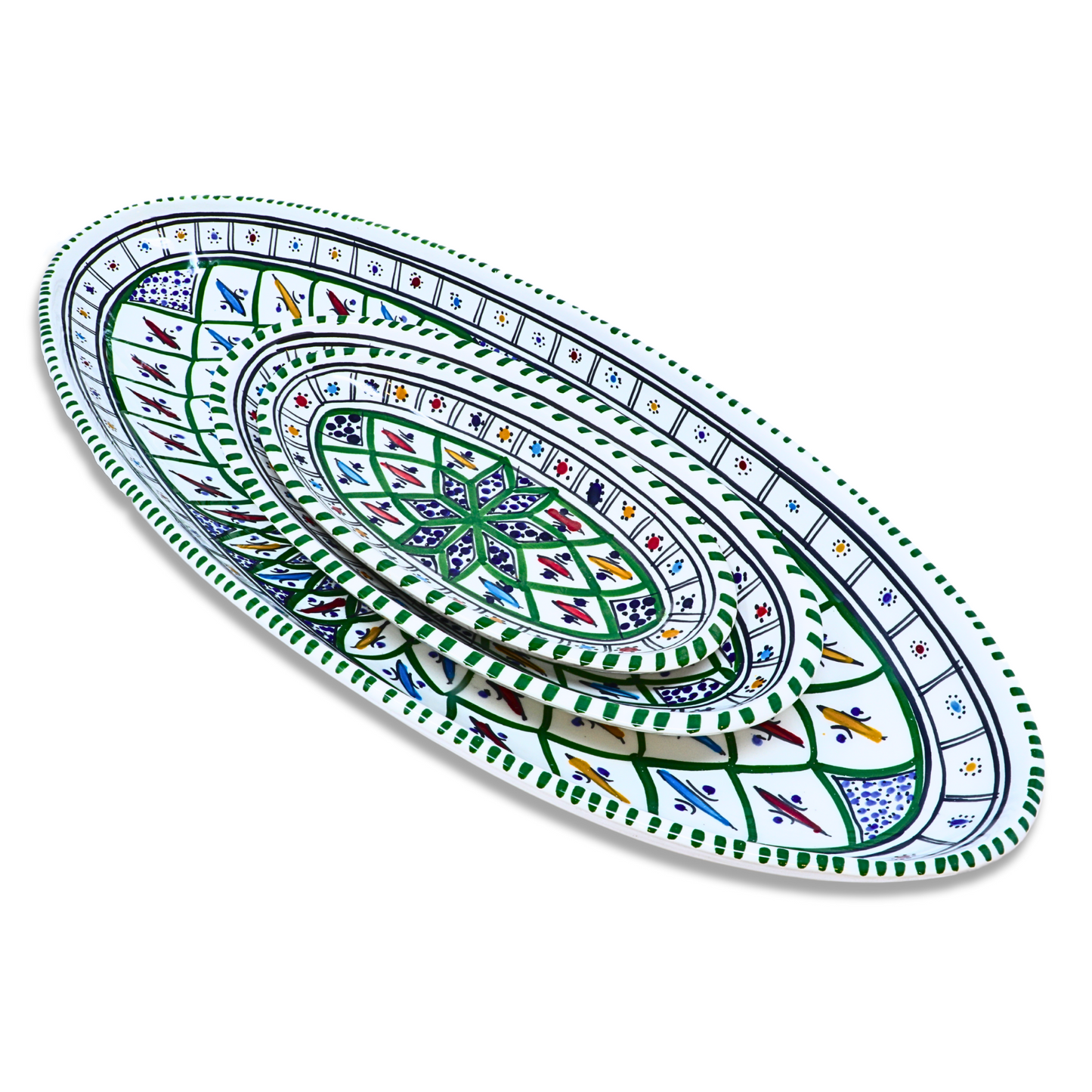 Handmade Ceramic Oval Platter, 20 cm