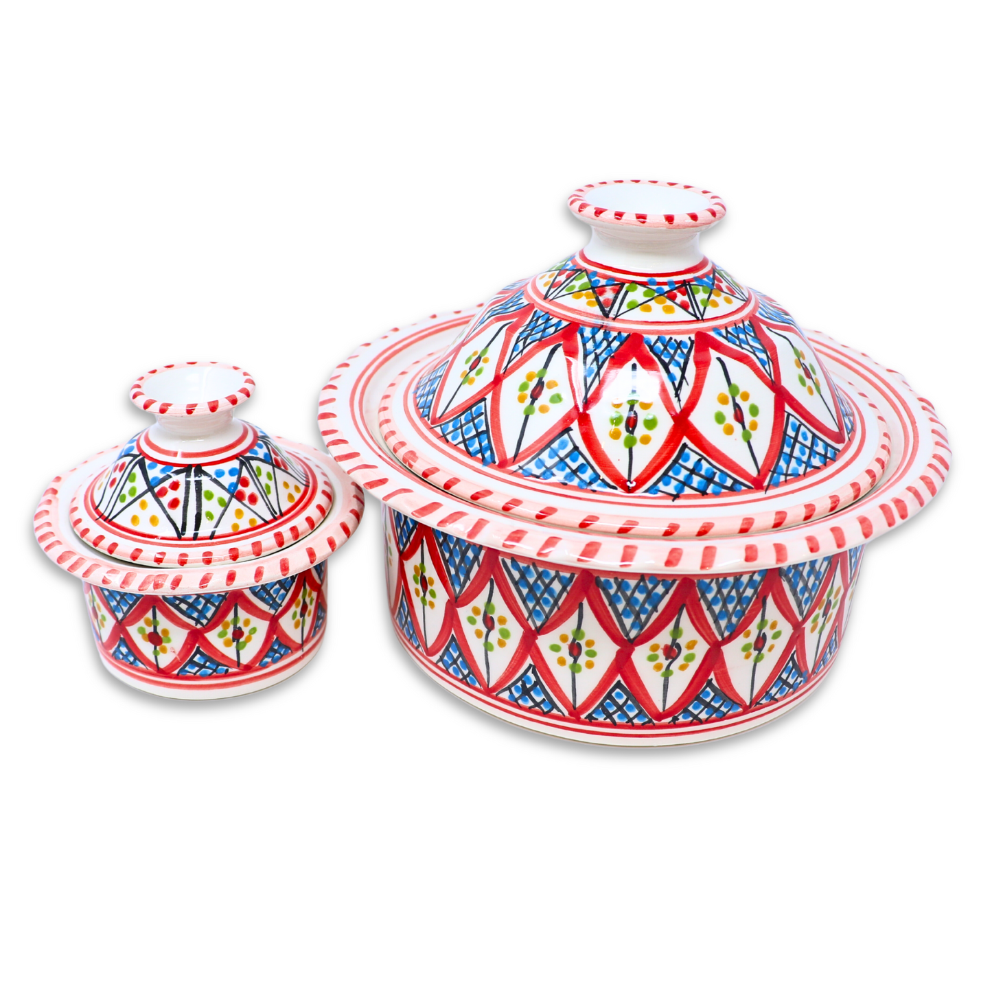 Handmade Ceramic Pot with Lid, 20 cm