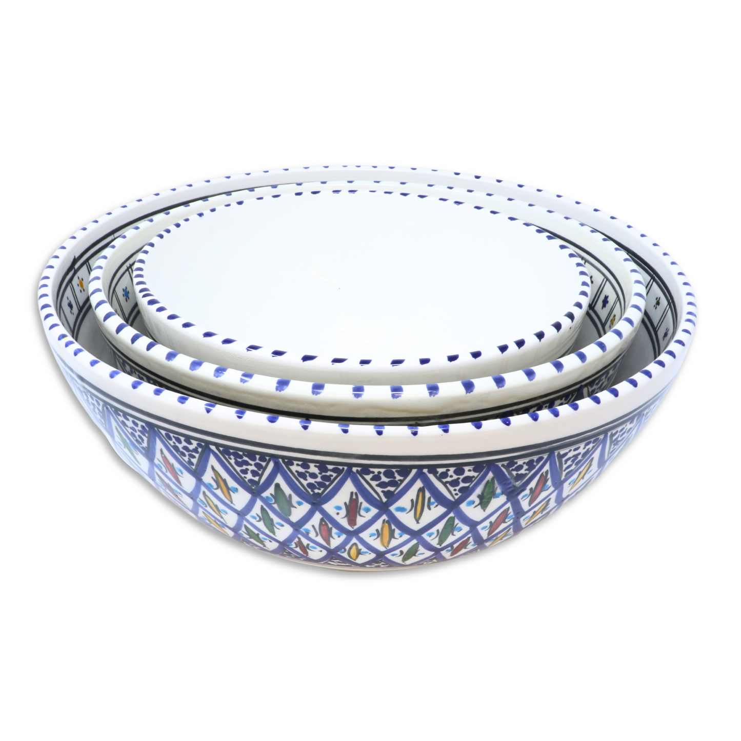 Handmade Ceramic Deep Bowl, 25cm