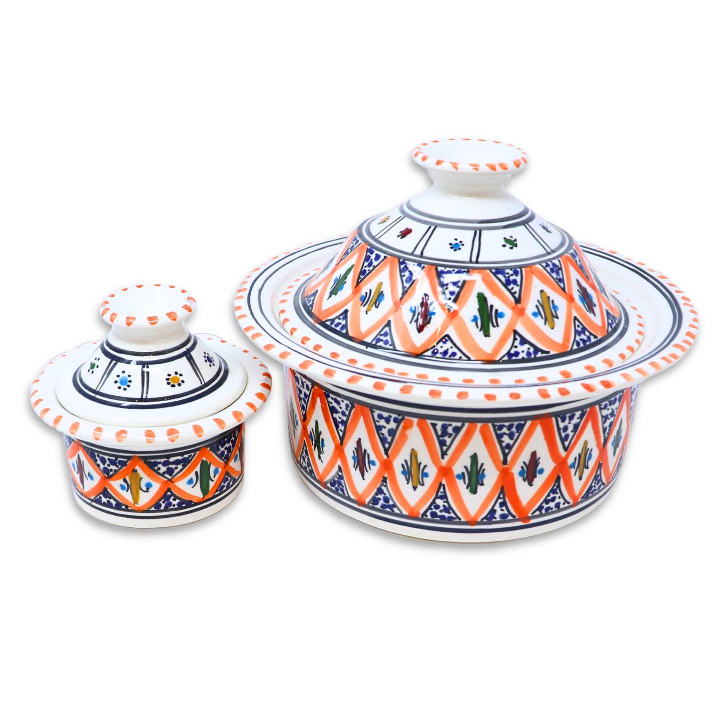 Handmade Ceramic Pot with Lid, 20 cm