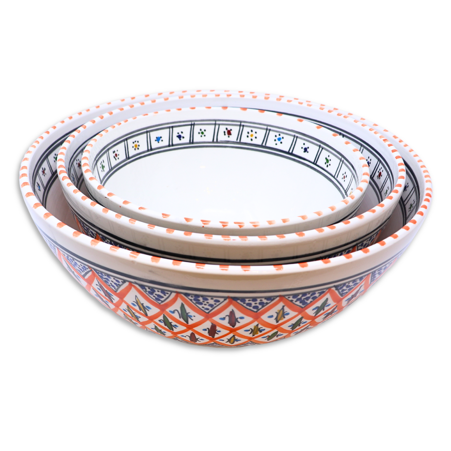 Handmade Ceramic Deep Bowl, 30cm