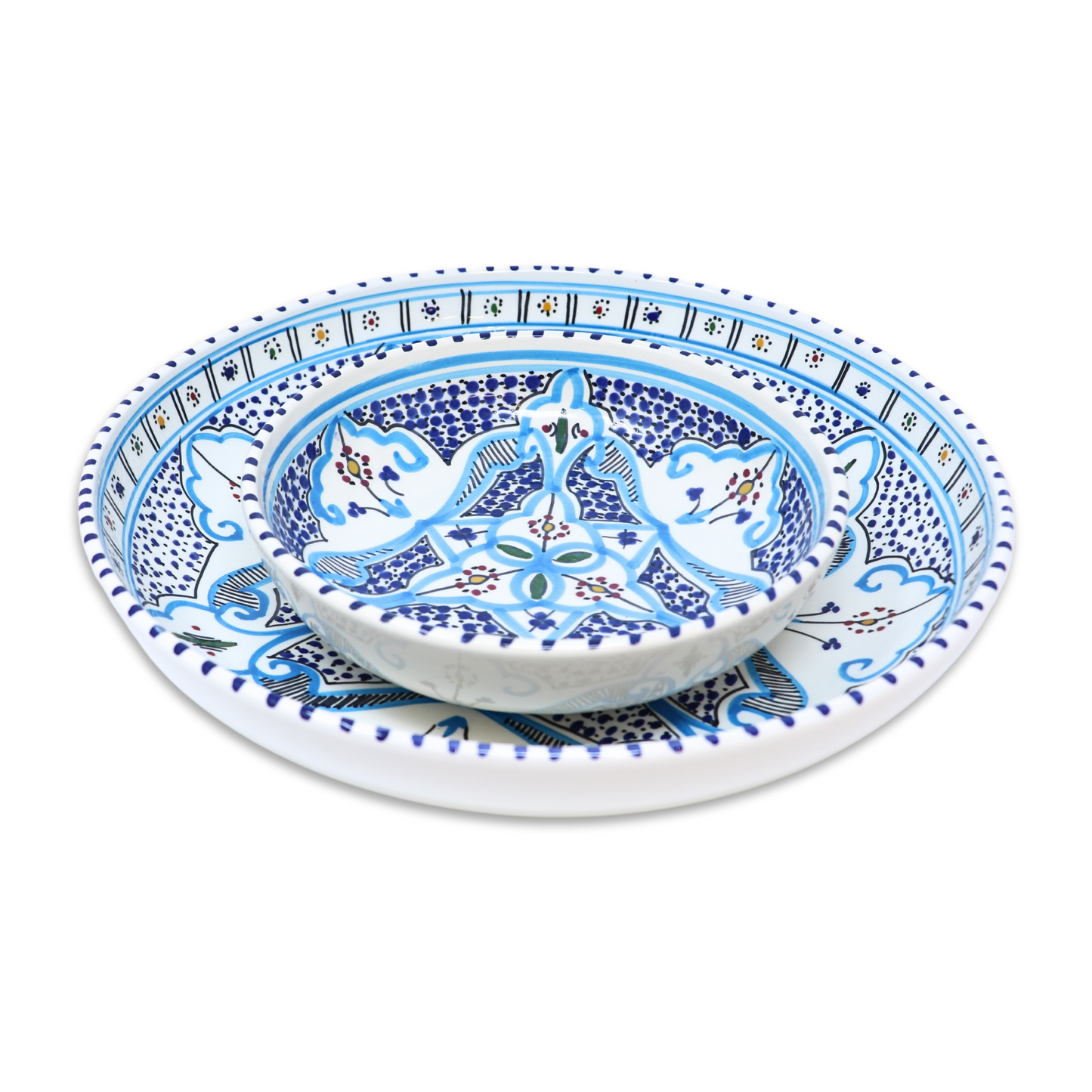 Handmade Ceramic Flat Bowl, 30 cm