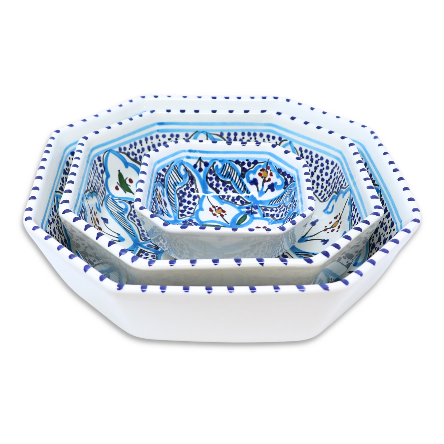 Handmade Ceramic Mini Octagonal Bowl, 10 cm