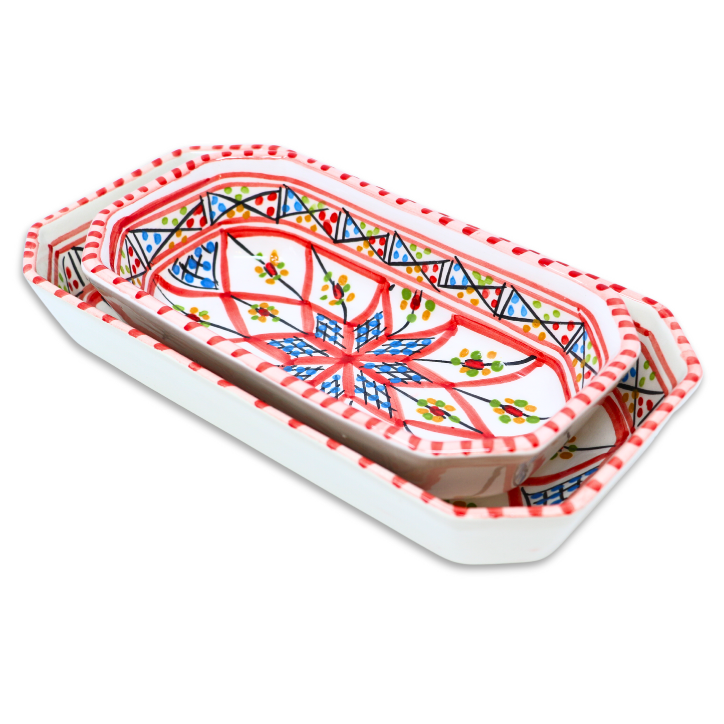 Handmade Ceramic Rectangle Platter, 20 cm