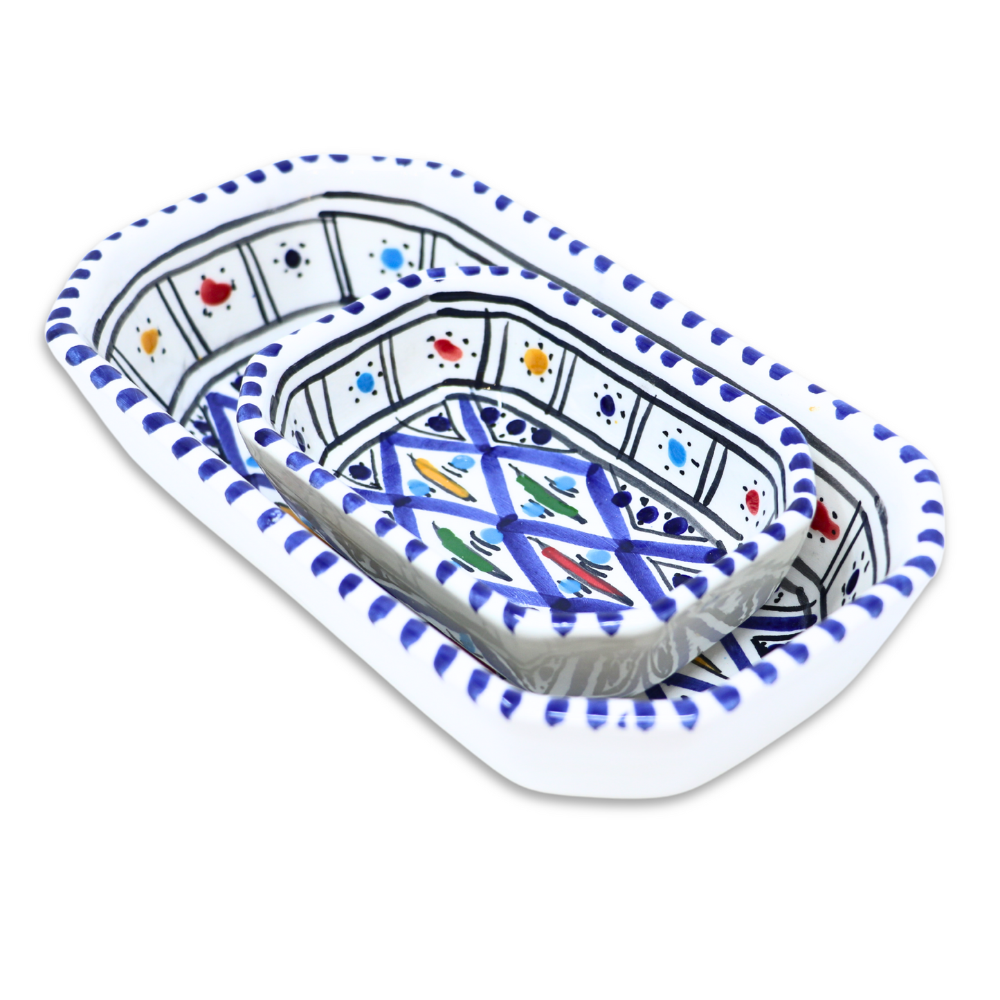 Handmade Ceramic Rectangle Platter, 20 cm