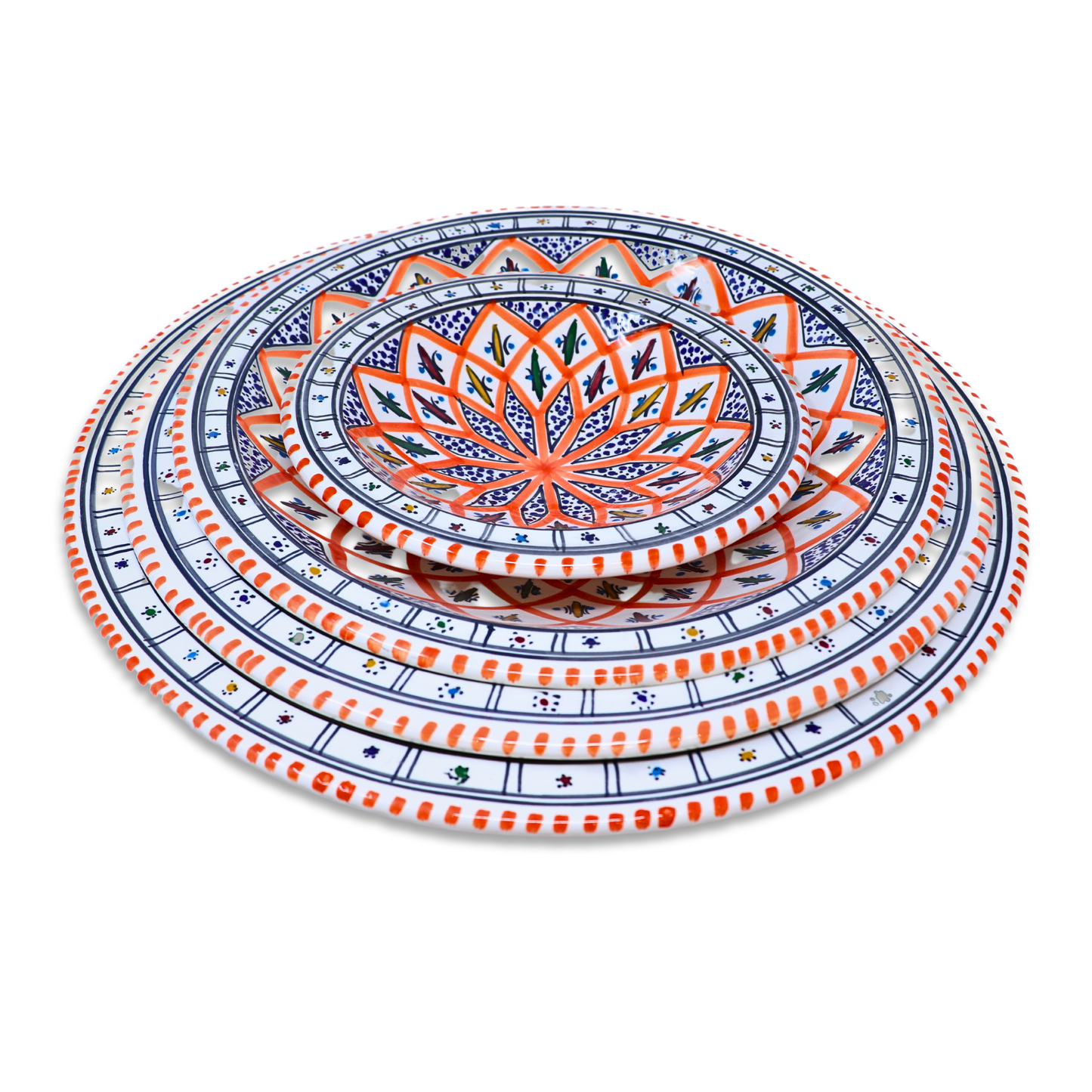 Handmade Ceramic Cone-shaped Platter, 42 cm