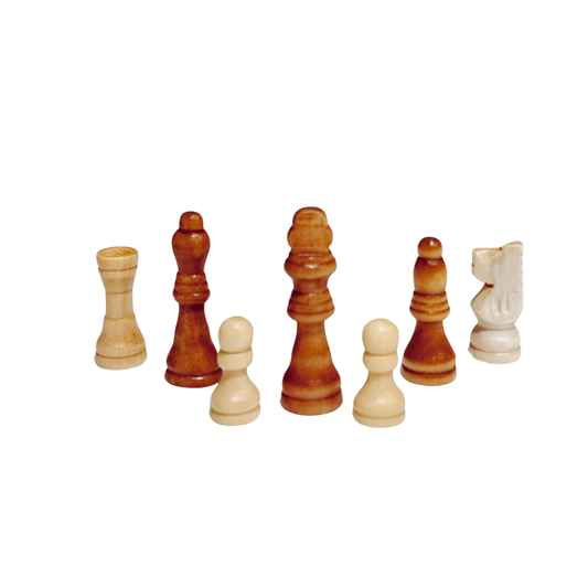 Chess Pieces - Wood - Small/Medium - King Size: 5 cm