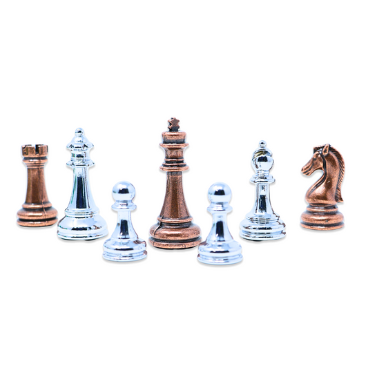 Chess Pieces - Metal - Large - King Size: 6.5 cm