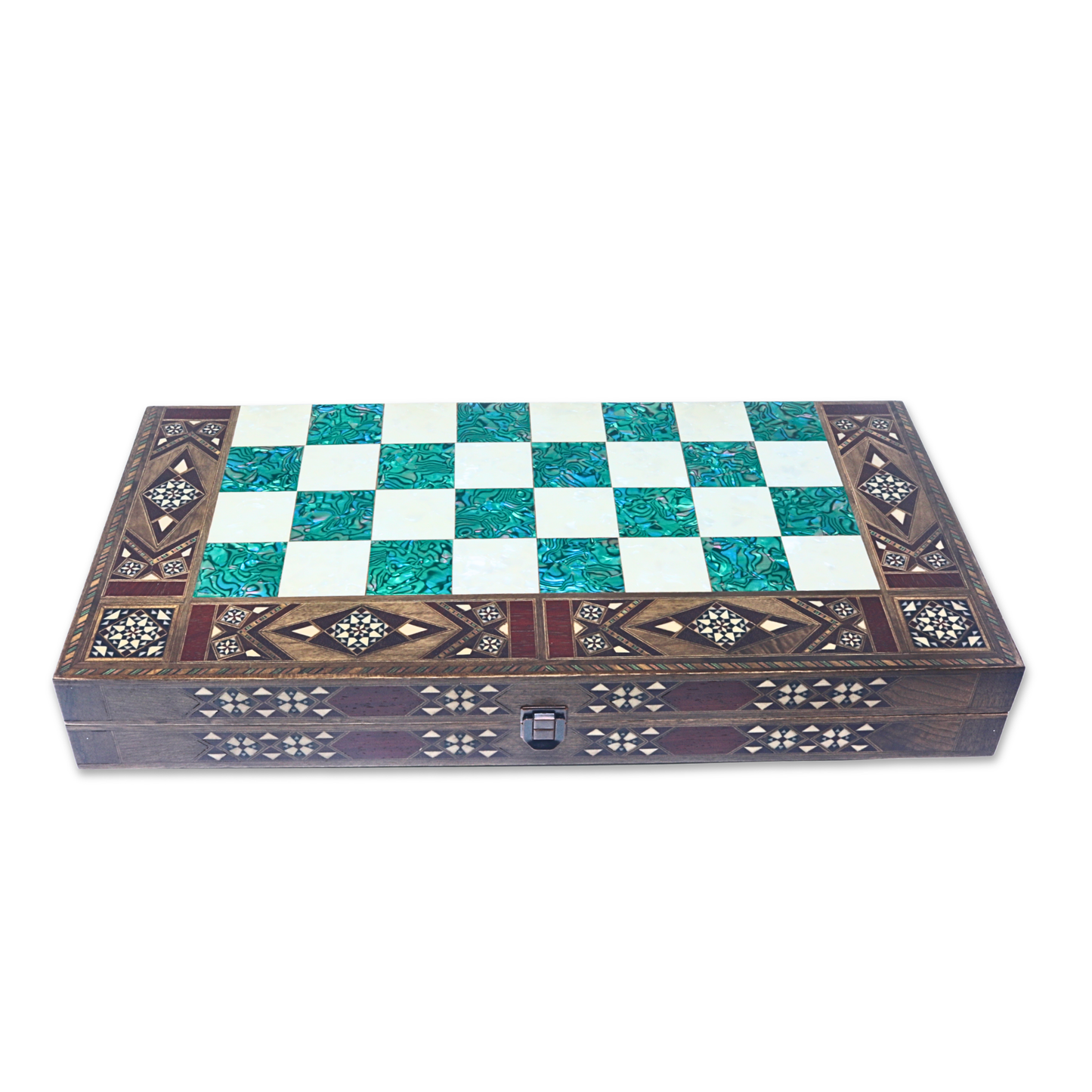 Handmade Wooden Mosaic Backgammon Set - X Large 50 cm