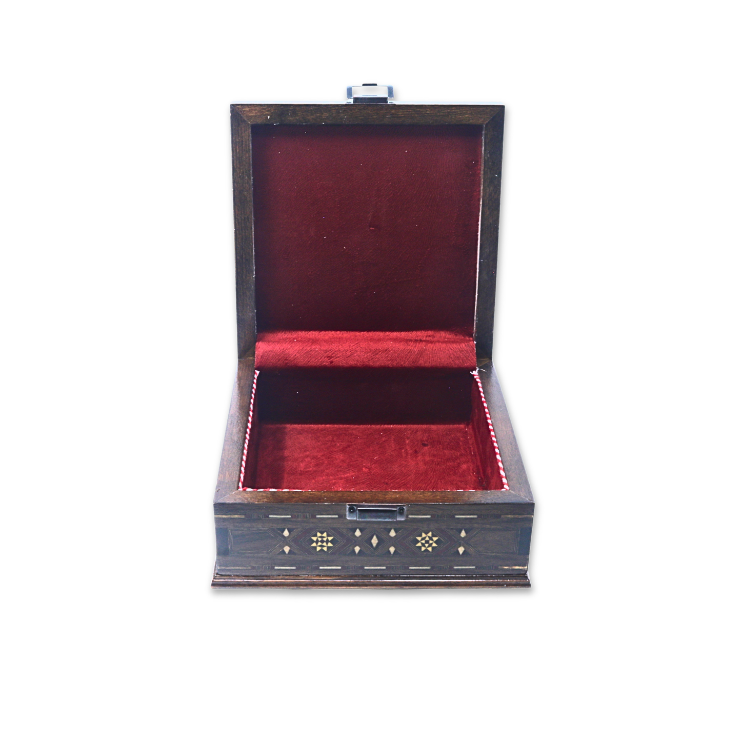 Handmade Wooden Mosaic Box - Square 20x20xH9 cm