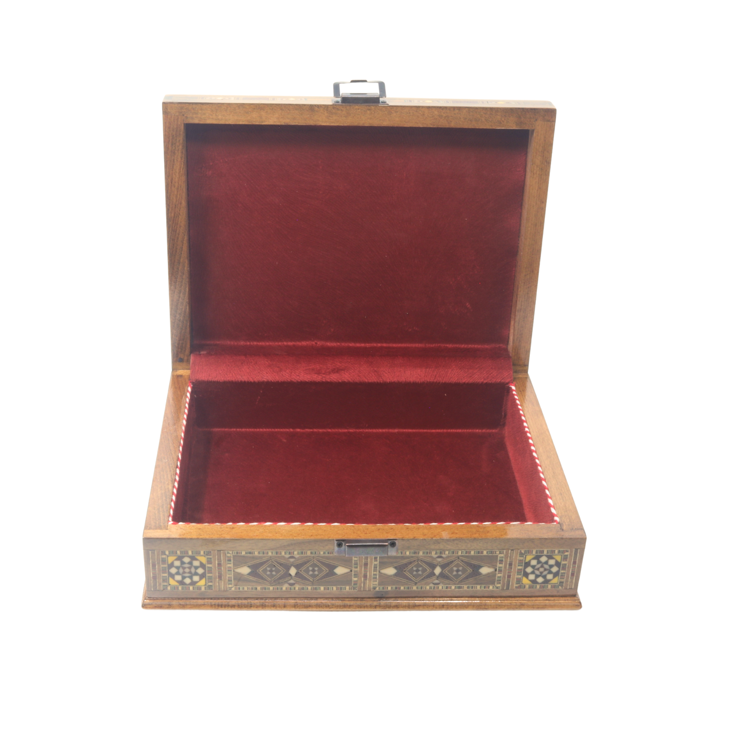 Handmade Wooden Mosaic Box - Angled Edge 28x22xH9 cm