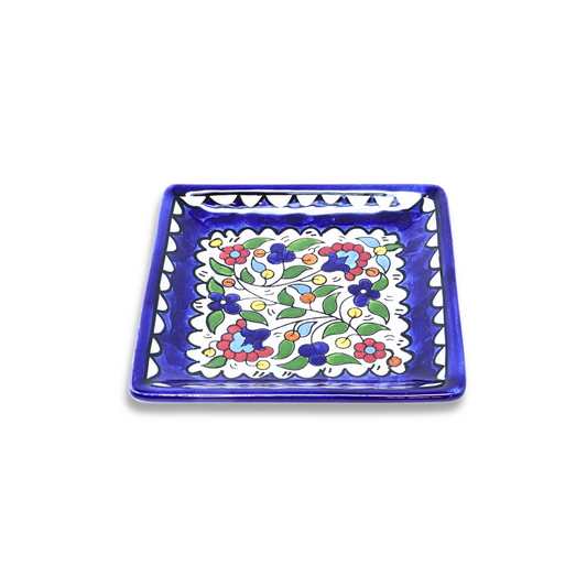 Handmade Ceramic Serving Plate, Square, 13 cm