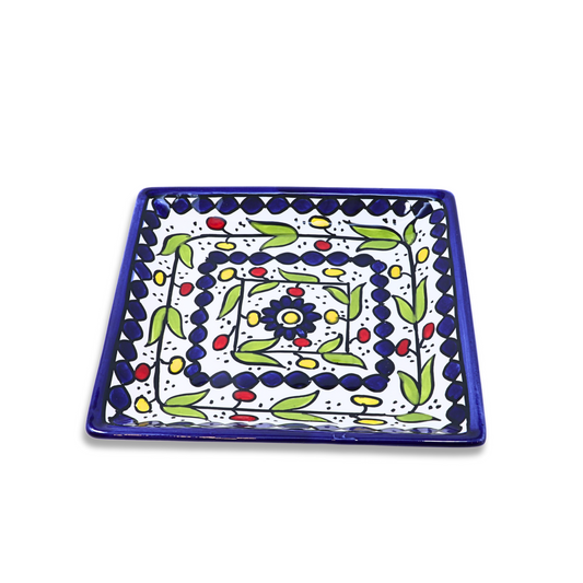 Handmade Ceramic Serving Plate, Square, 16 cm