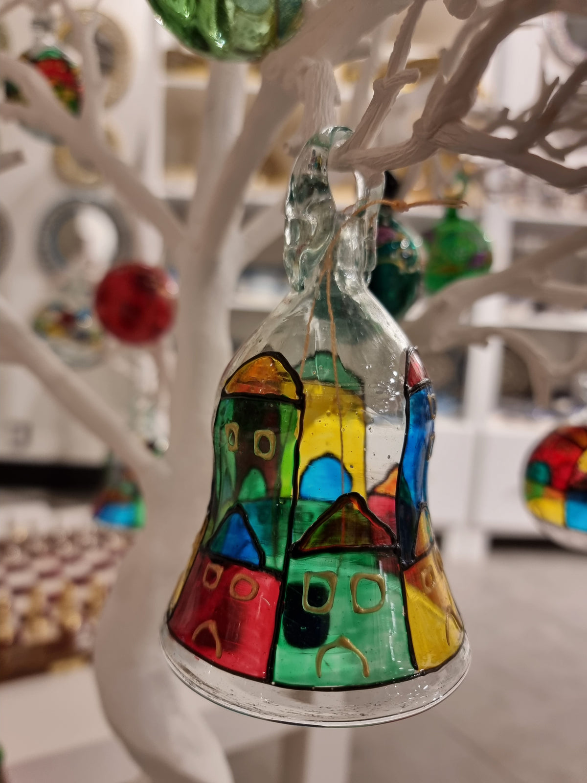 Handmade, Hand-Painted Glass Bell