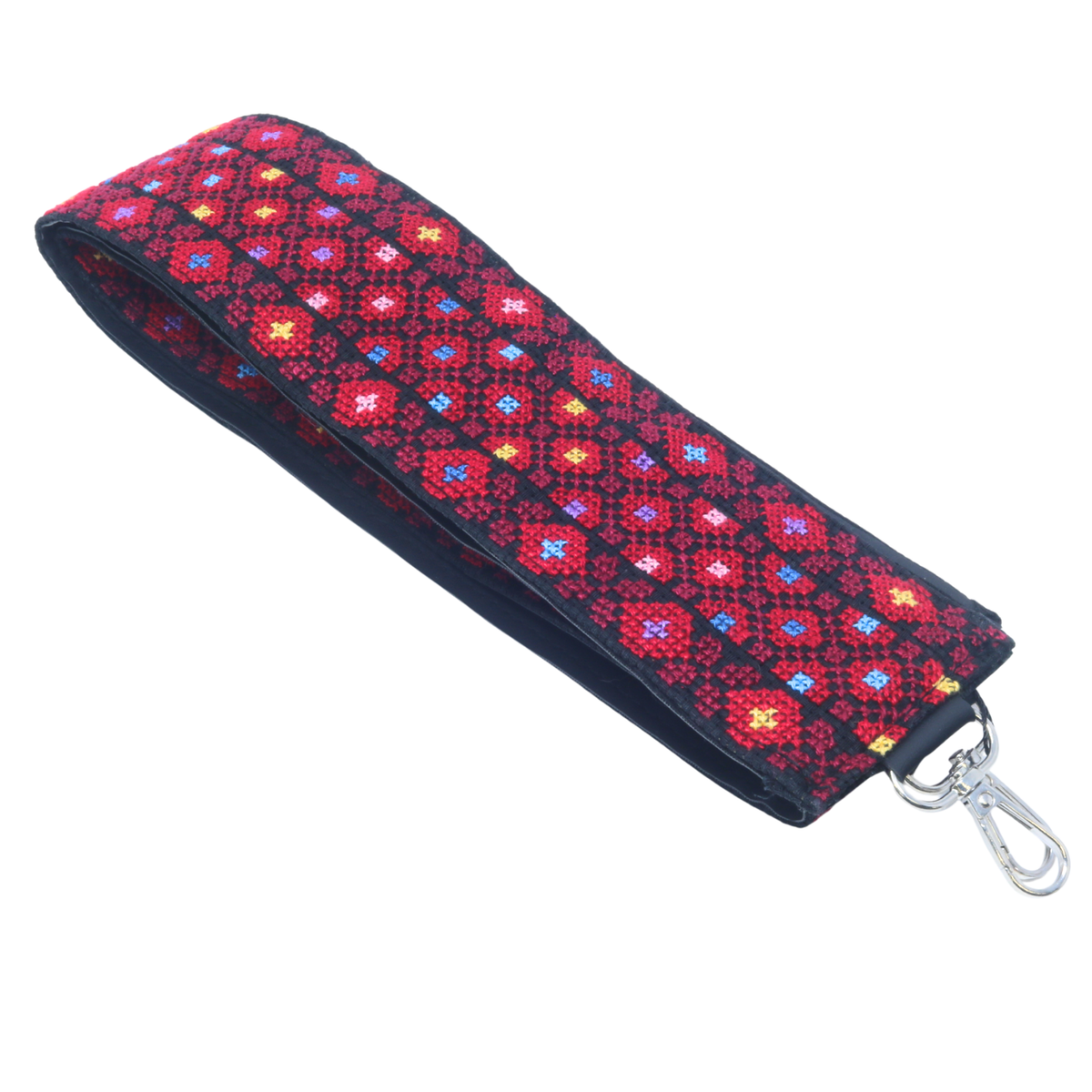 Hand-Cross-Stitch Embroidered Leather Bag Strap Mixed Collection