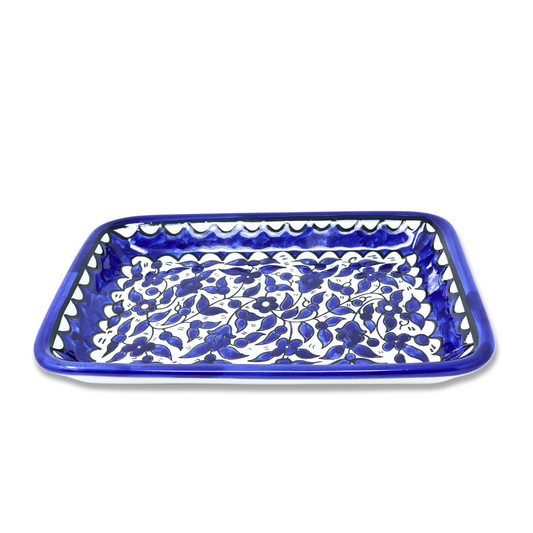 Handmade Ceramic Serving Platter, Rectangle, 21x14.5 cm