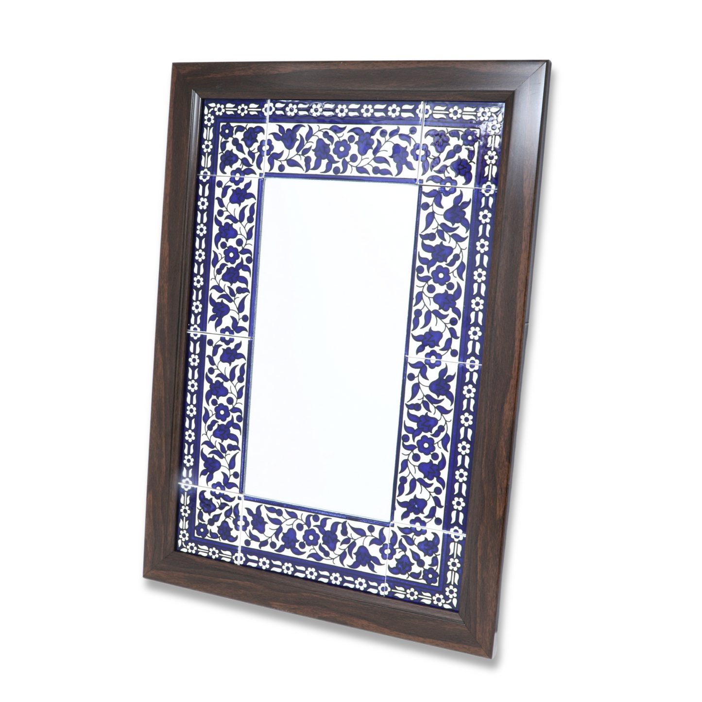 Handmade Ceramic Tile-Framed Wall Mounted Mirror 50x35 cm