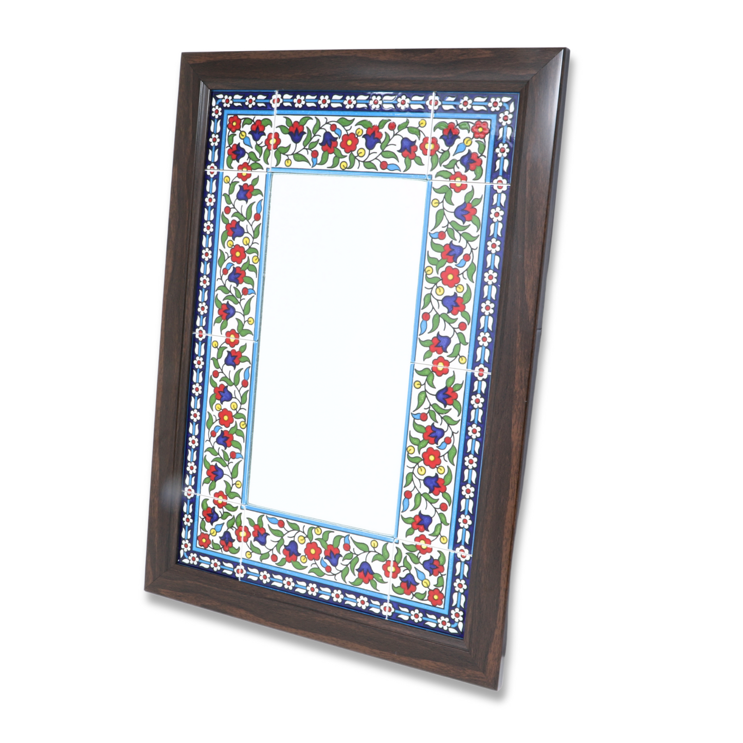 Handmade Ceramic Tile-Framed Wall Mounted Mirror 50x35 cm