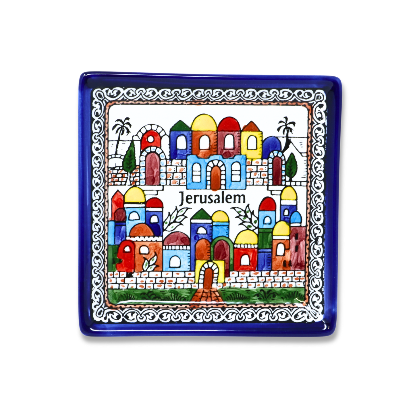 Handmade Ceramic Serving Plate, Square, 16 cm