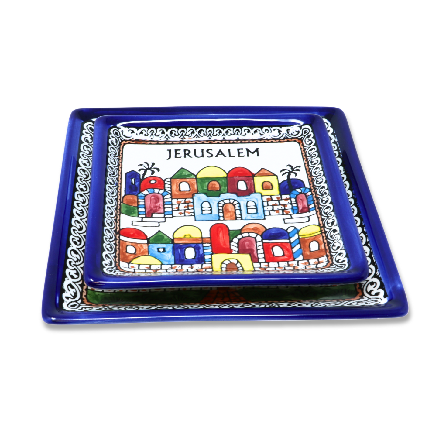 Handmade Ceramic Serving Plate, Square, 16 cm