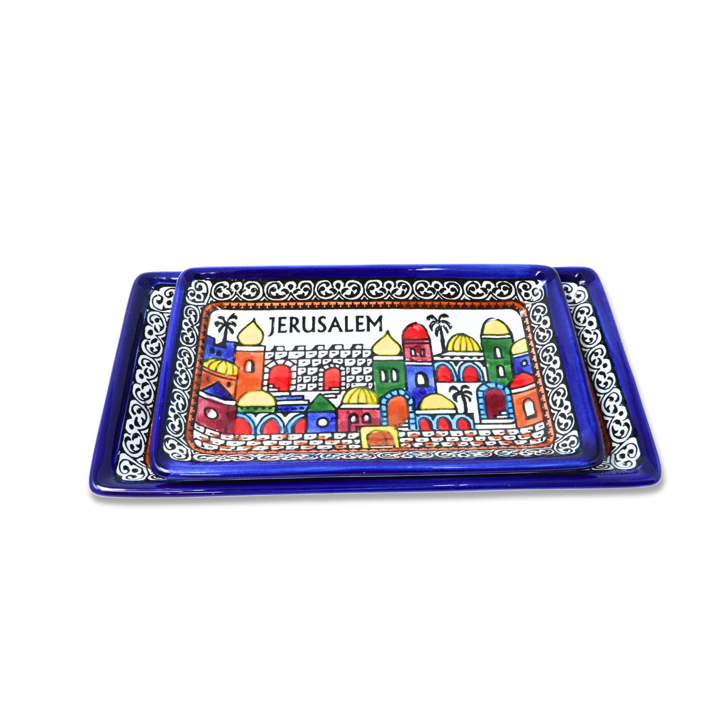 Handmade Ceramic Serving Plate, Rectangle, 17x10 cm