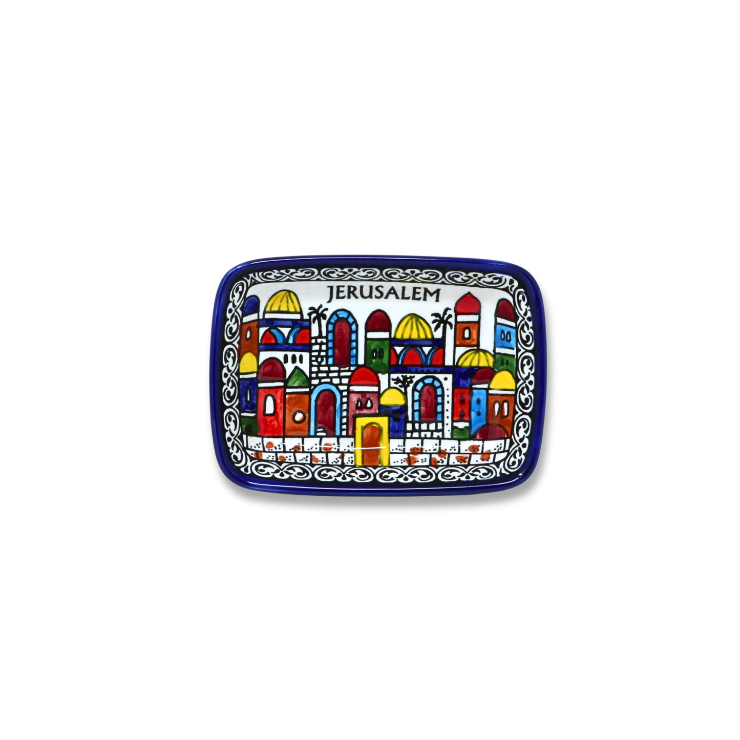 Handmade Ceramic Serving Plate, Rectangle, 14.5x10.5 cm