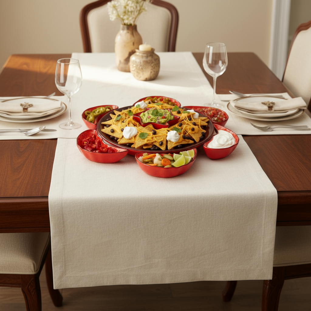 Handmade 8-piece Ceramic Platter, Turkquaz 33cm