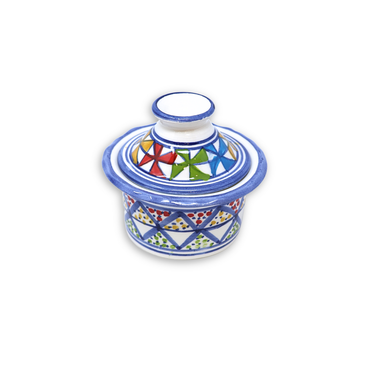 Handmade Ceramic Mini Pot with Lid, 10 cm