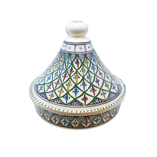 Handmade Ceramic Round Tajine Pot, 25 cm