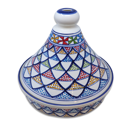 Handmade Ceramic Round Tajine Pot, 30 cm