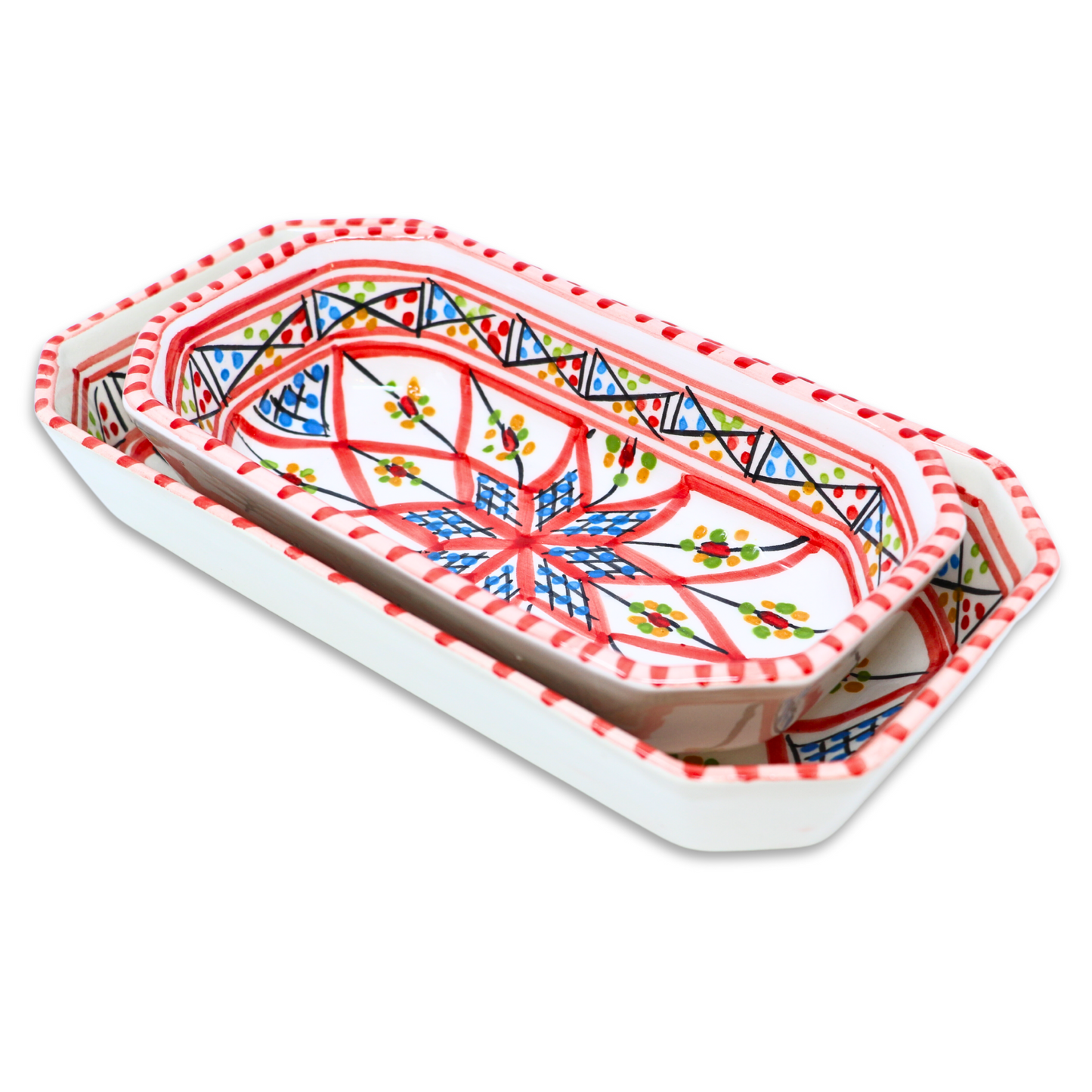 Handmade Ceramic Rectangle Platter, 23 cm