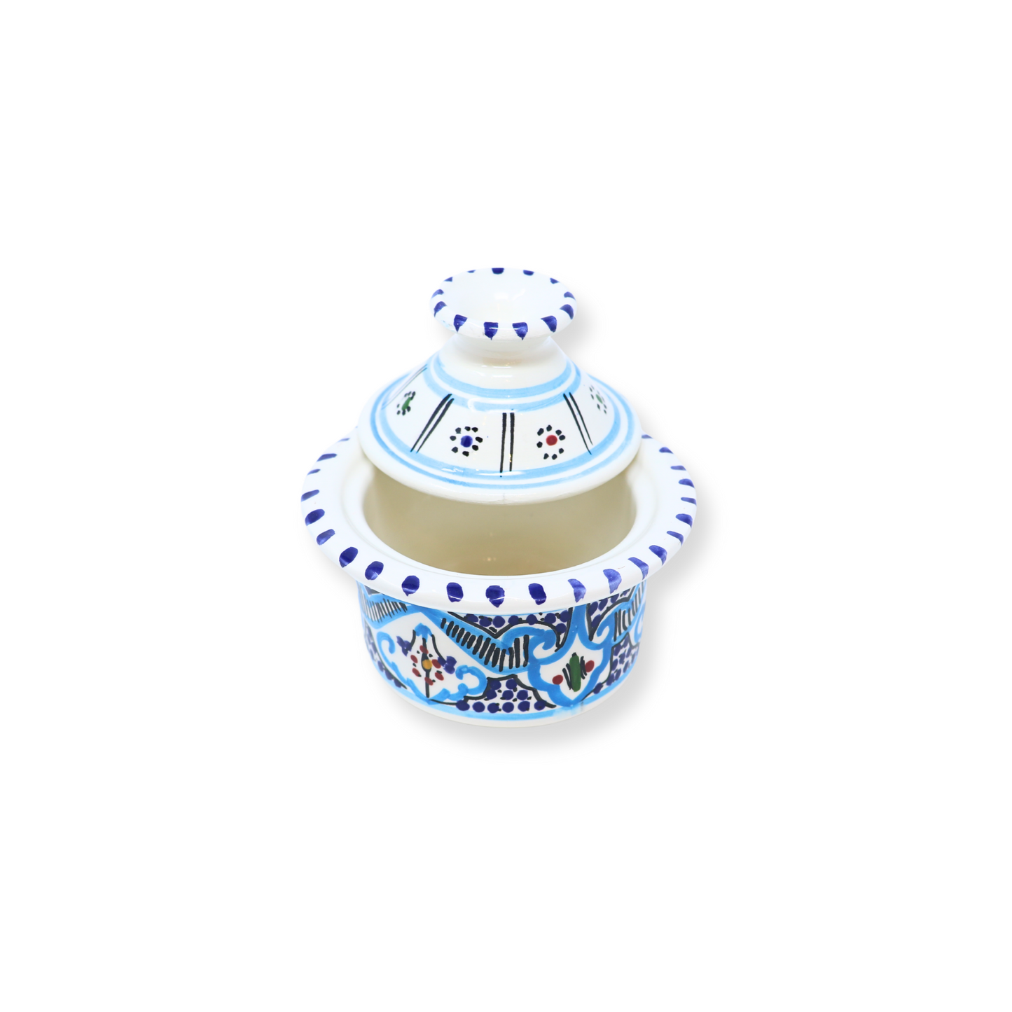 Handmade Ceramic Mini Pot with Lid, 10 cm