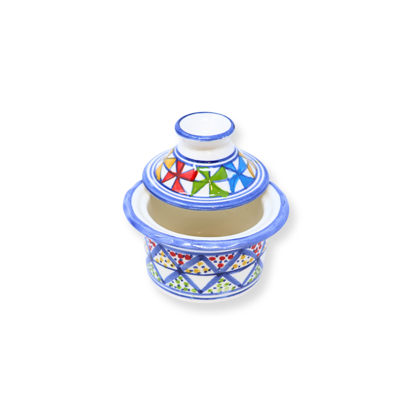 Handmade Ceramic Mini Pot with Lid, 10 cm